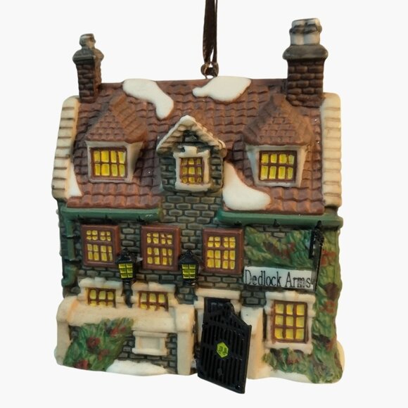 Dept 56 Dedlock Arms Christmas Village Ornament Signed Jeanne Marie Dickens 1994 - Picture 1 of 12